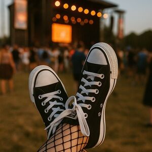 Converse Chuck Taylor All Star | Women’s 9.5 | Black Canvas Summer Spell